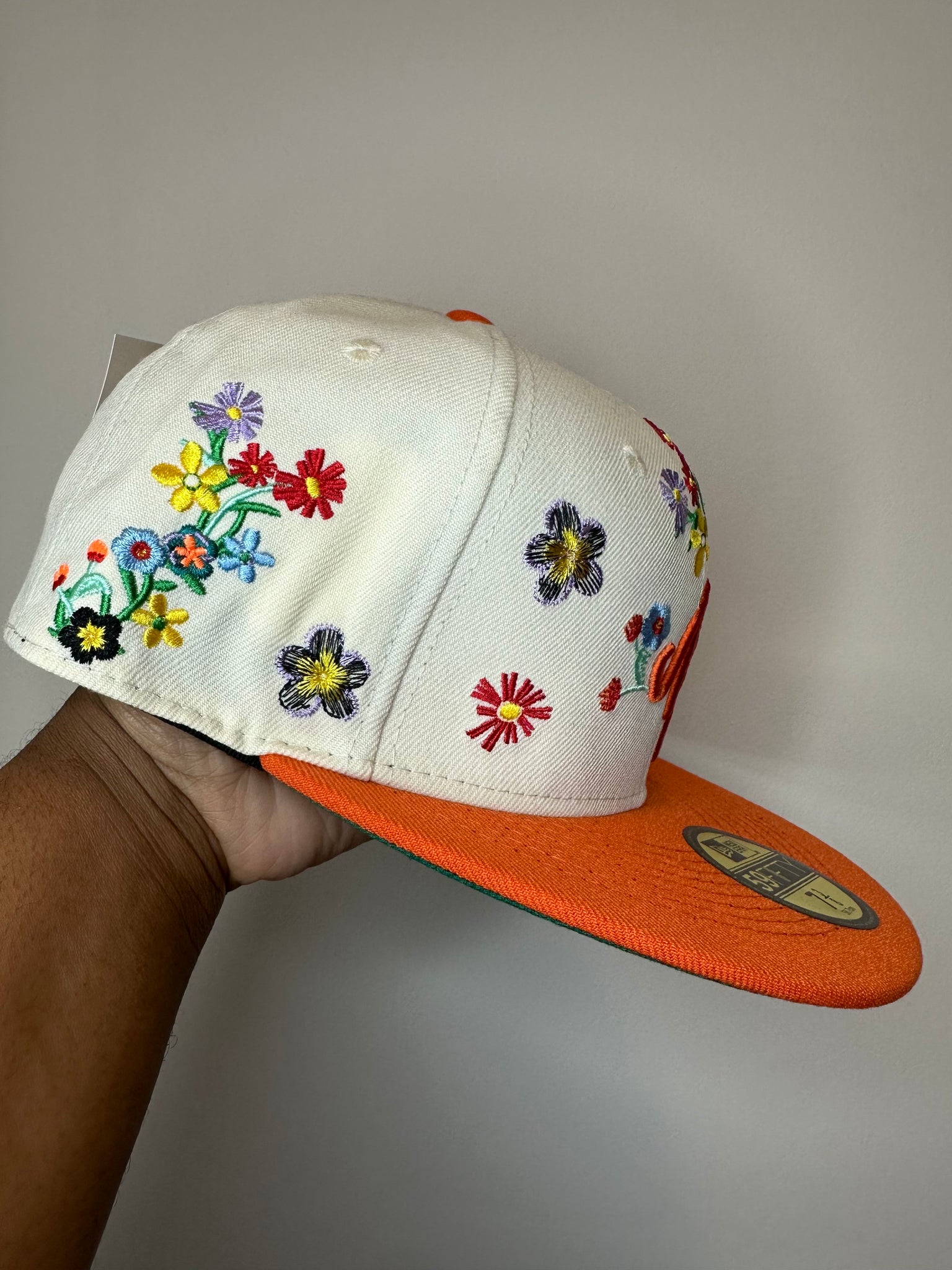 Flowers Blooming Fitted Cap
