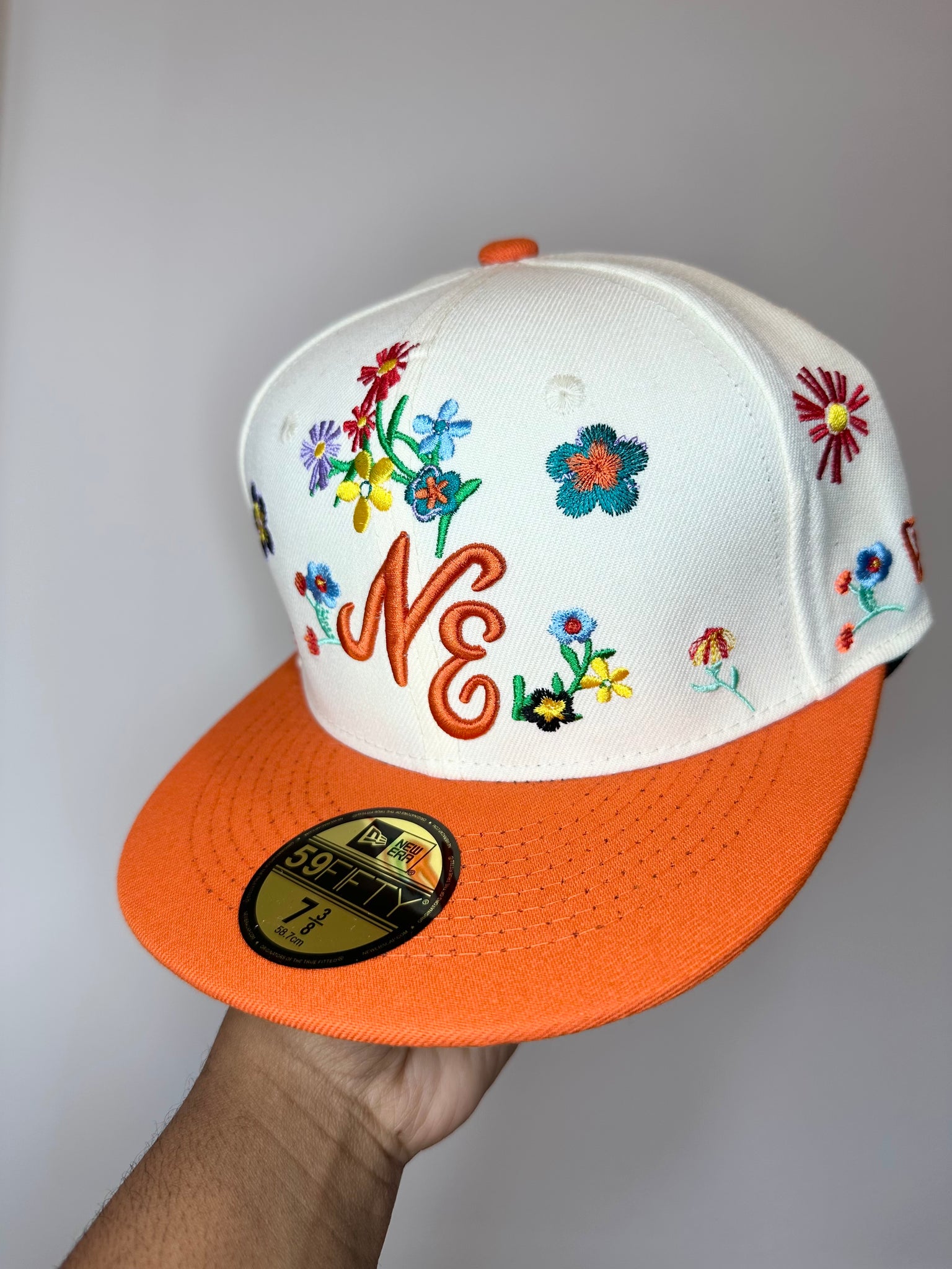 Flowers Blooming Fitted Cap