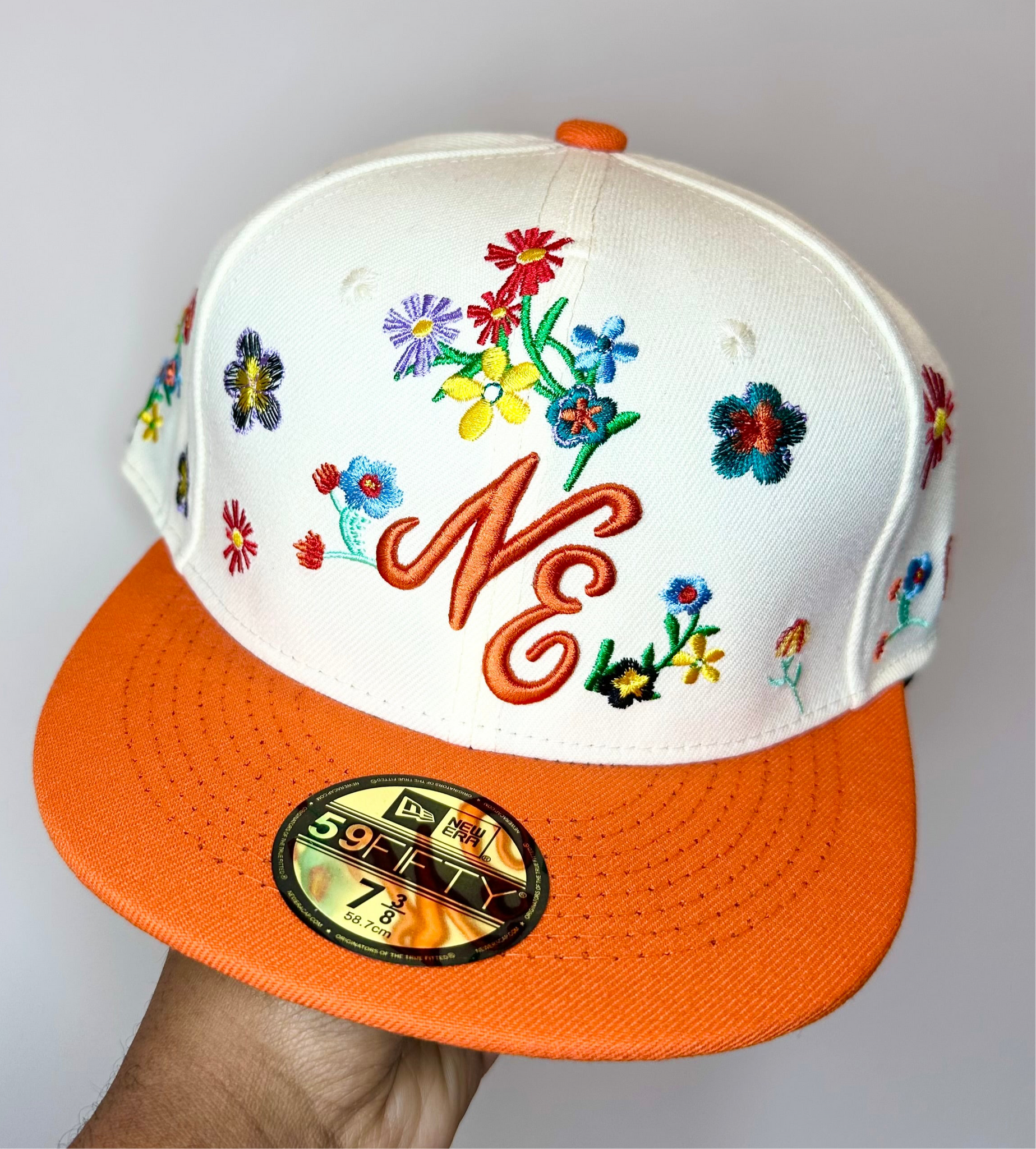 Flowers Blooming Fitted Cap