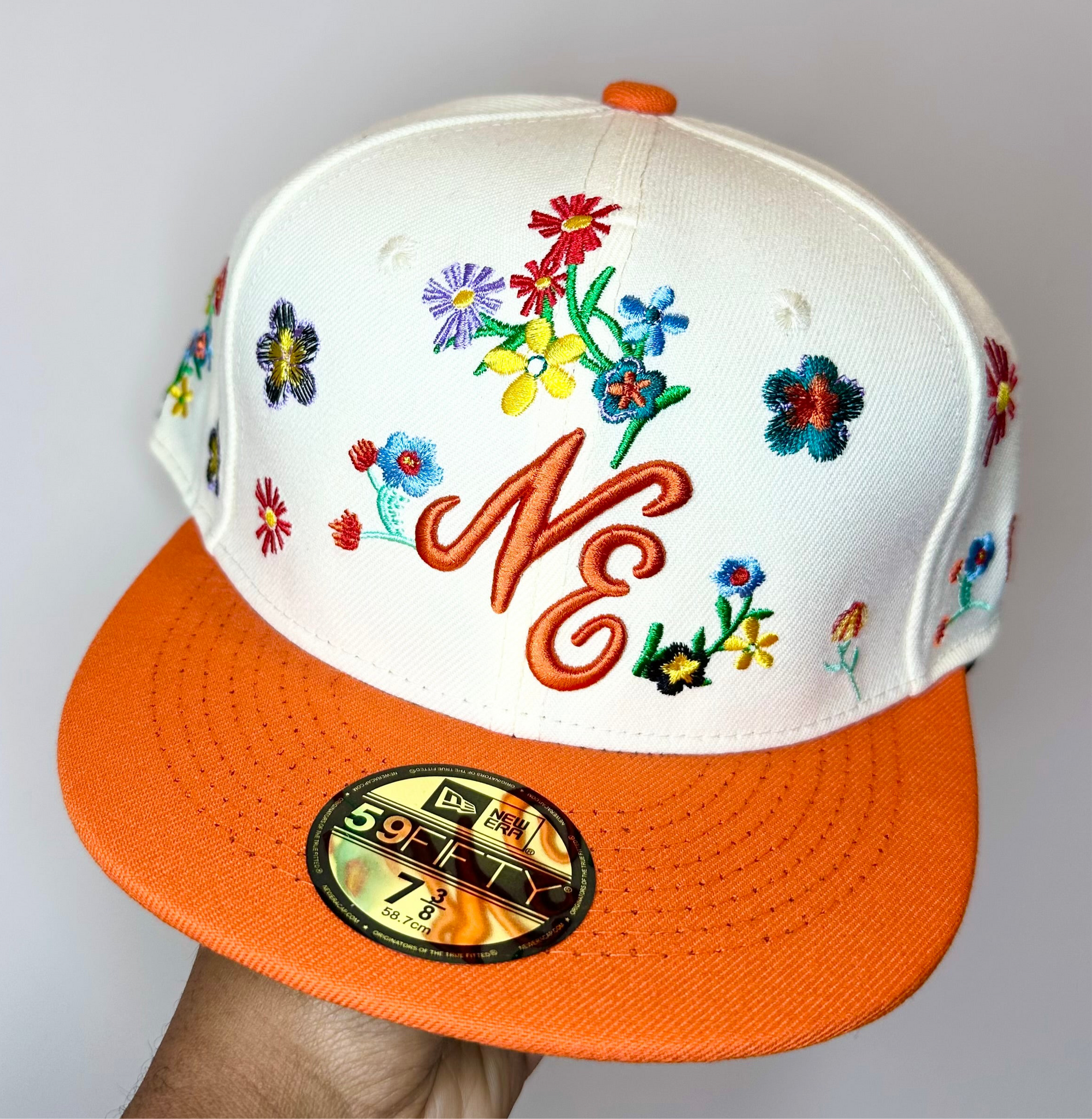 Flowers Blooming Fitted Cap
