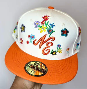 Flowers Blooming Fitted Cap