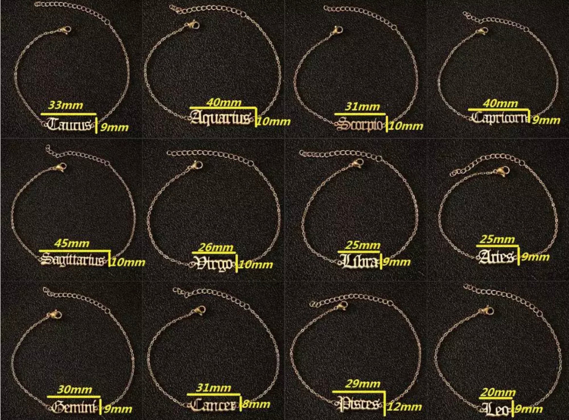 Zodiac Anklets